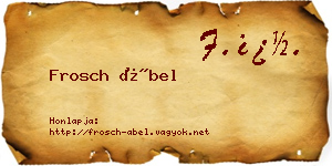 Frosch Ábel névjegykártya